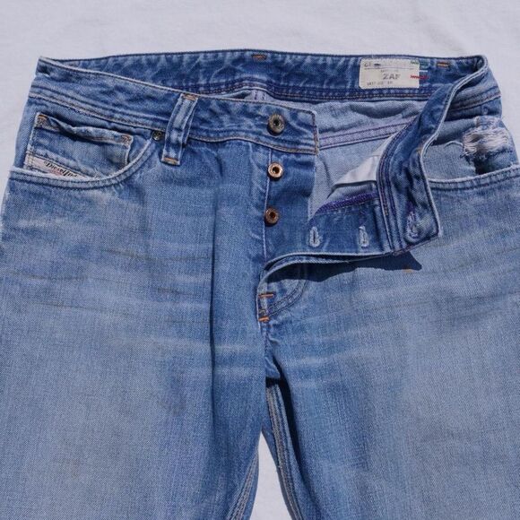 Thrashed y2k Diesel ZAF bootcut button fly jeans - Picture 2 of 8